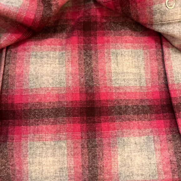 Isabel Marant Etoile Reosi Pink Flannel Plaid Puff Sleeves Western Style Shirt S - Picture 6 of 9